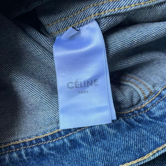 Medium Celine Men's Trucker Jacket Hood Wash Denim - Picture 8 of 8